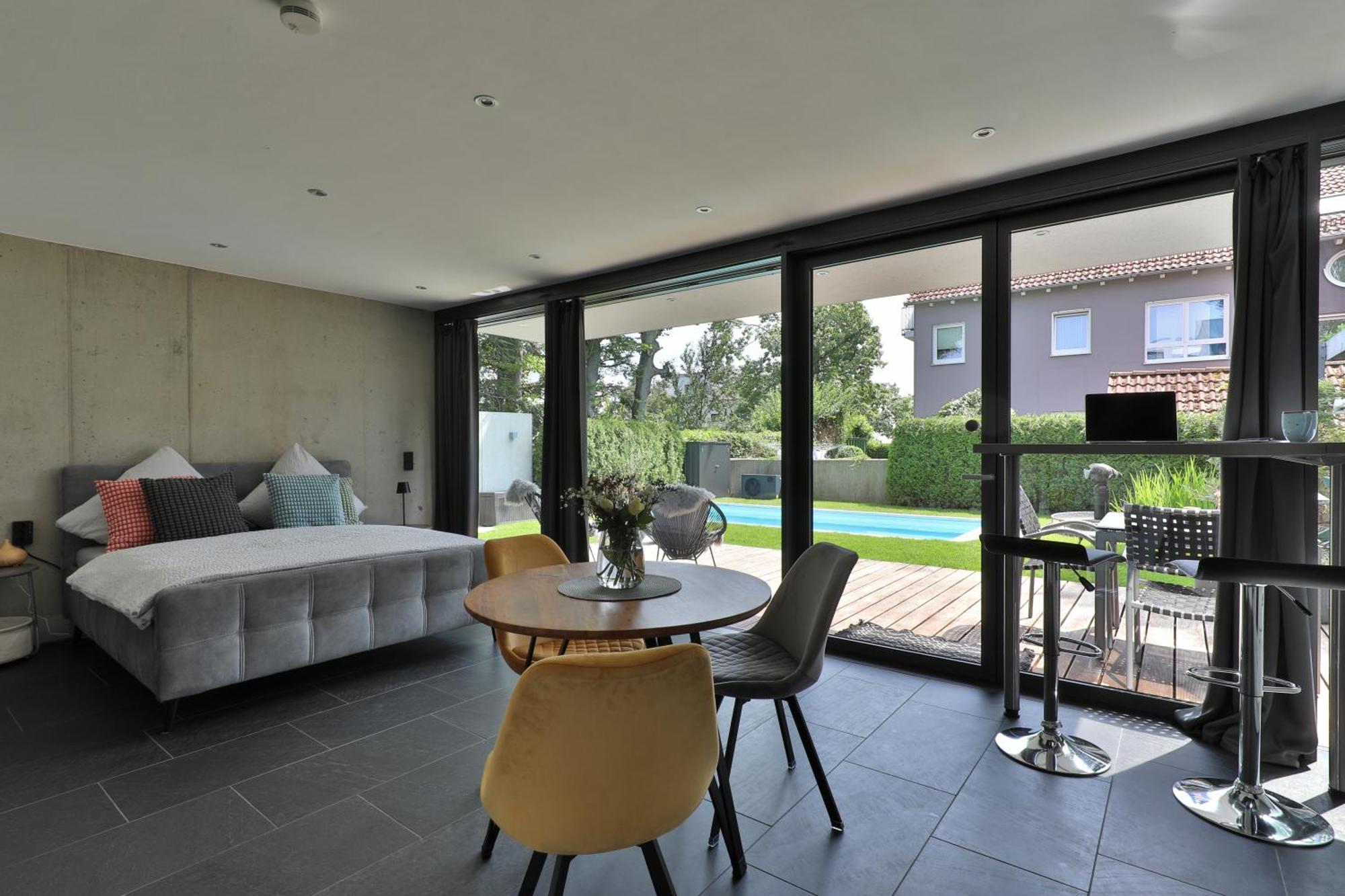 Modernes Studio-Apartment Gersthofen Eksteriør bilde